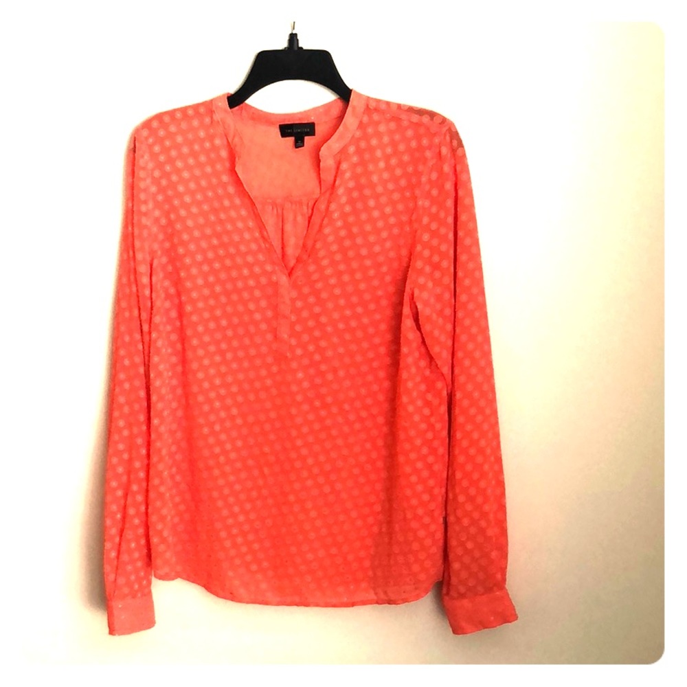 The Limited Sheer Orange Top